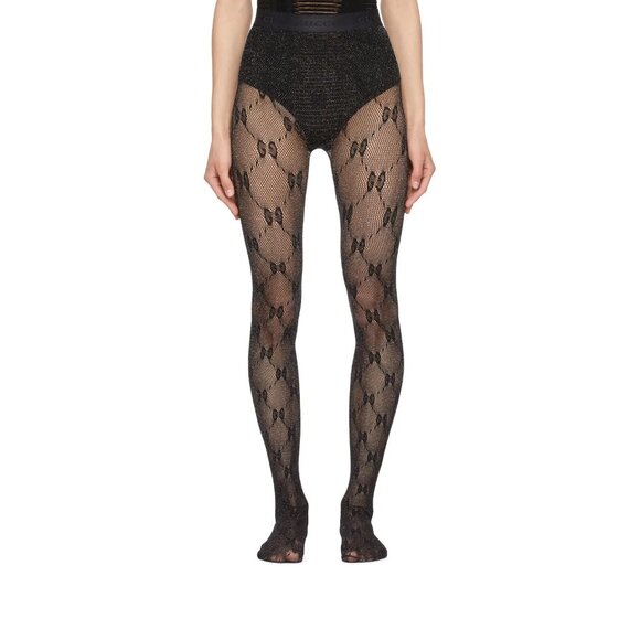 Gucci GG Monogram lurex tights - Picture 1 of 8